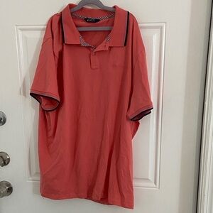 Ben Sherman Salmon Polo with Dark Blue Trim